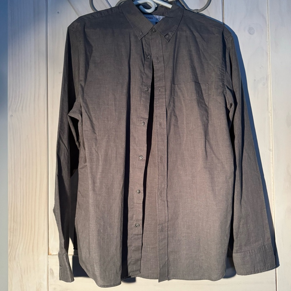 MENS OLD NAVY DRESS SHIRT SIZE L EUC